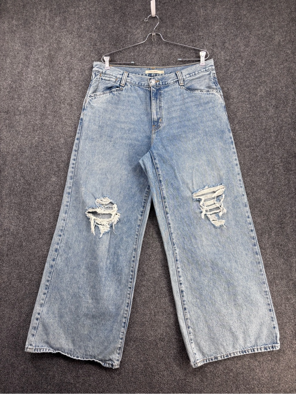 Levi’s 94’ Baggy Streetwear Wide Leg Distressed High Rise Jeans Women’s Plus 20*